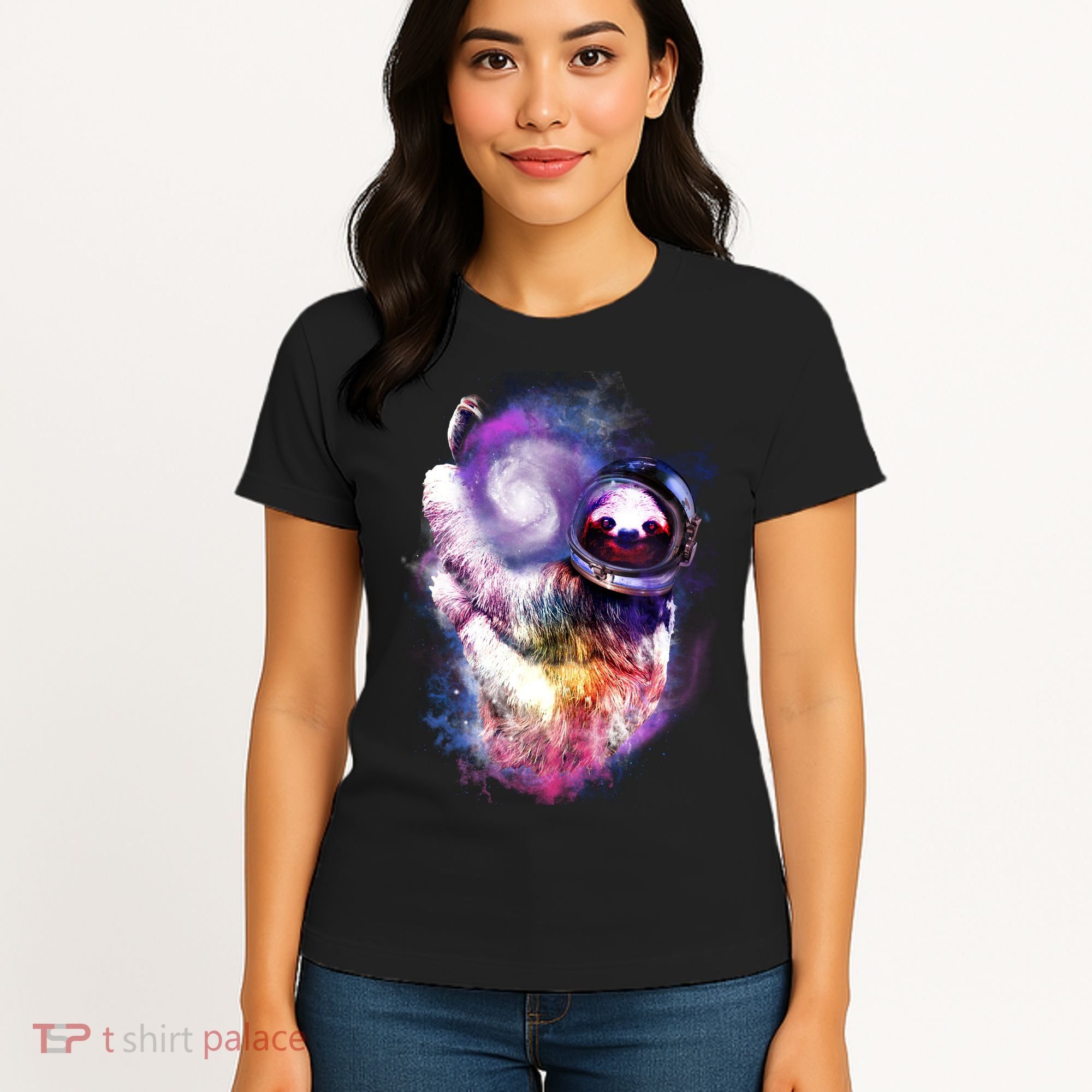 Astronaut Sloth Hanging In Space Women's T-Shirt