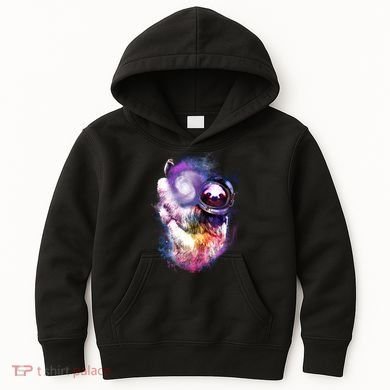 Astronaut Sloth Hanging In Space Kids Hoodie