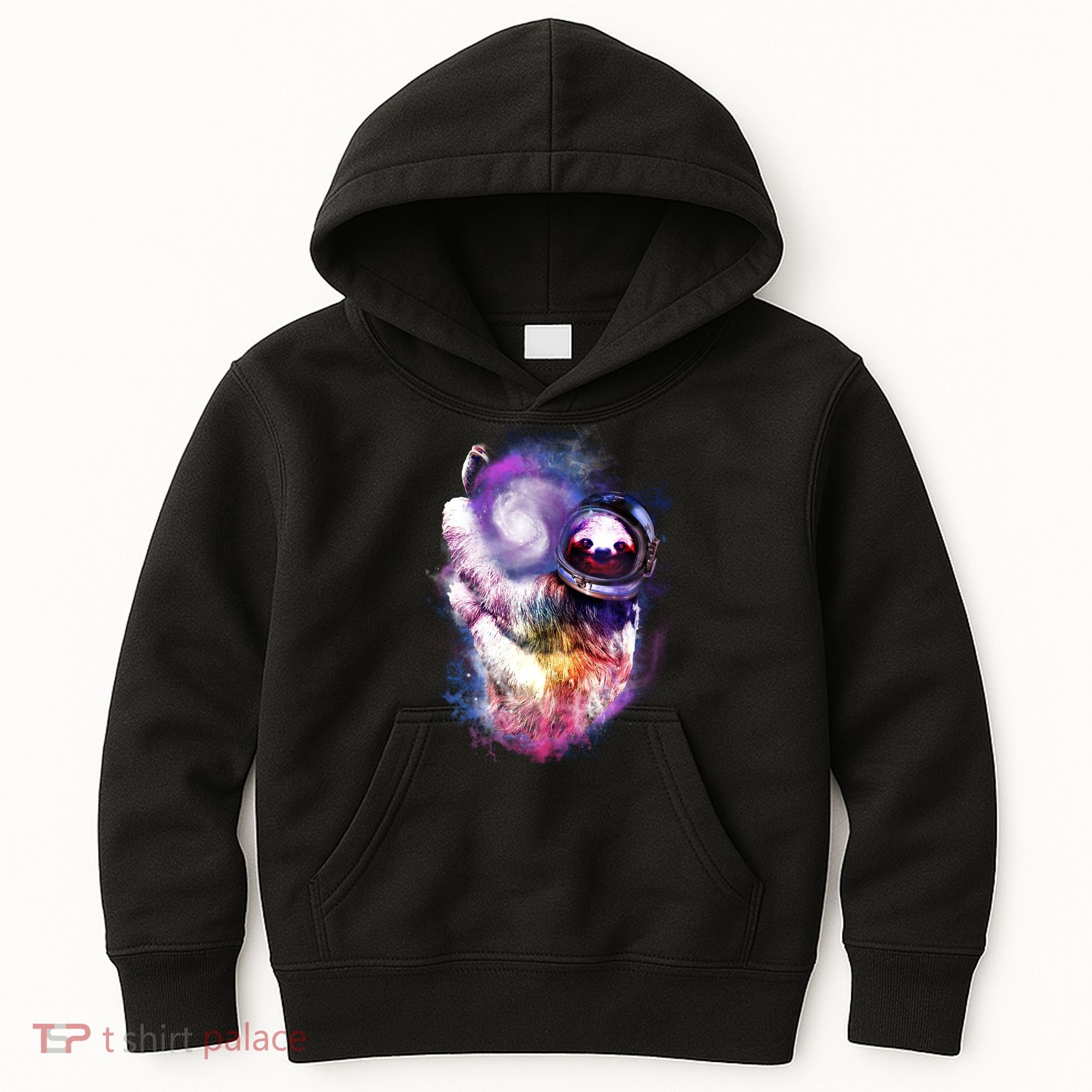 Astronaut Sloth Hanging In Space Kids Hoodie