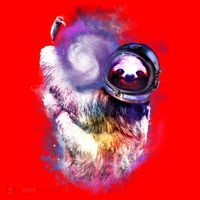 Astronaut Sloth Hanging In Space Santa Hat thumb 1