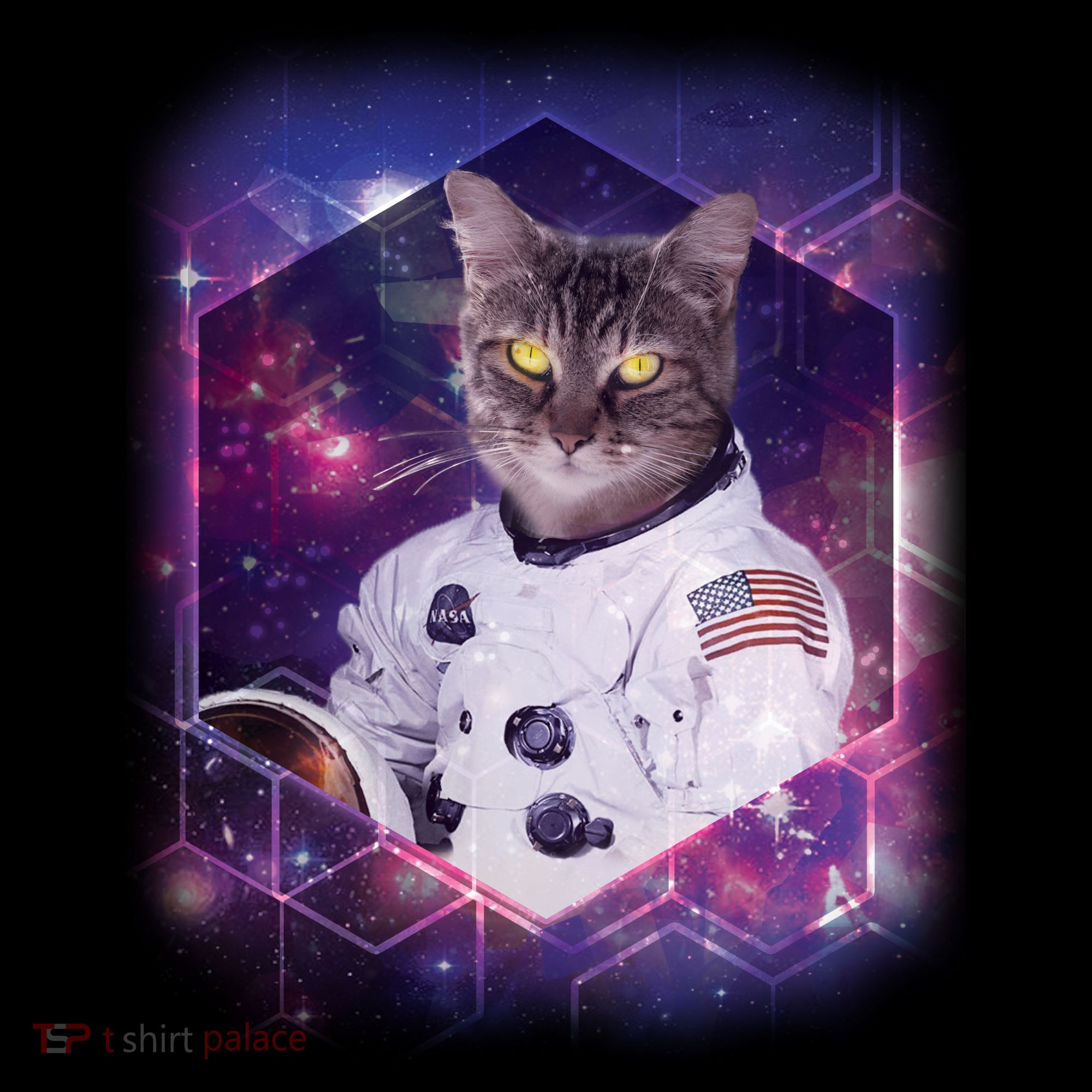Astronaut Space Cat1 USA-Made Doggie Bandana