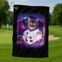 Astronaut Space Cat1 Golf Towel thumb 1