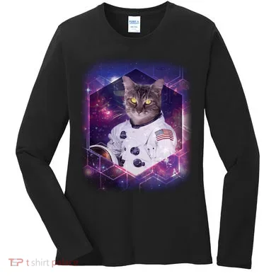 Astronaut Space Cat1 Women's Long Sleeve Shirt