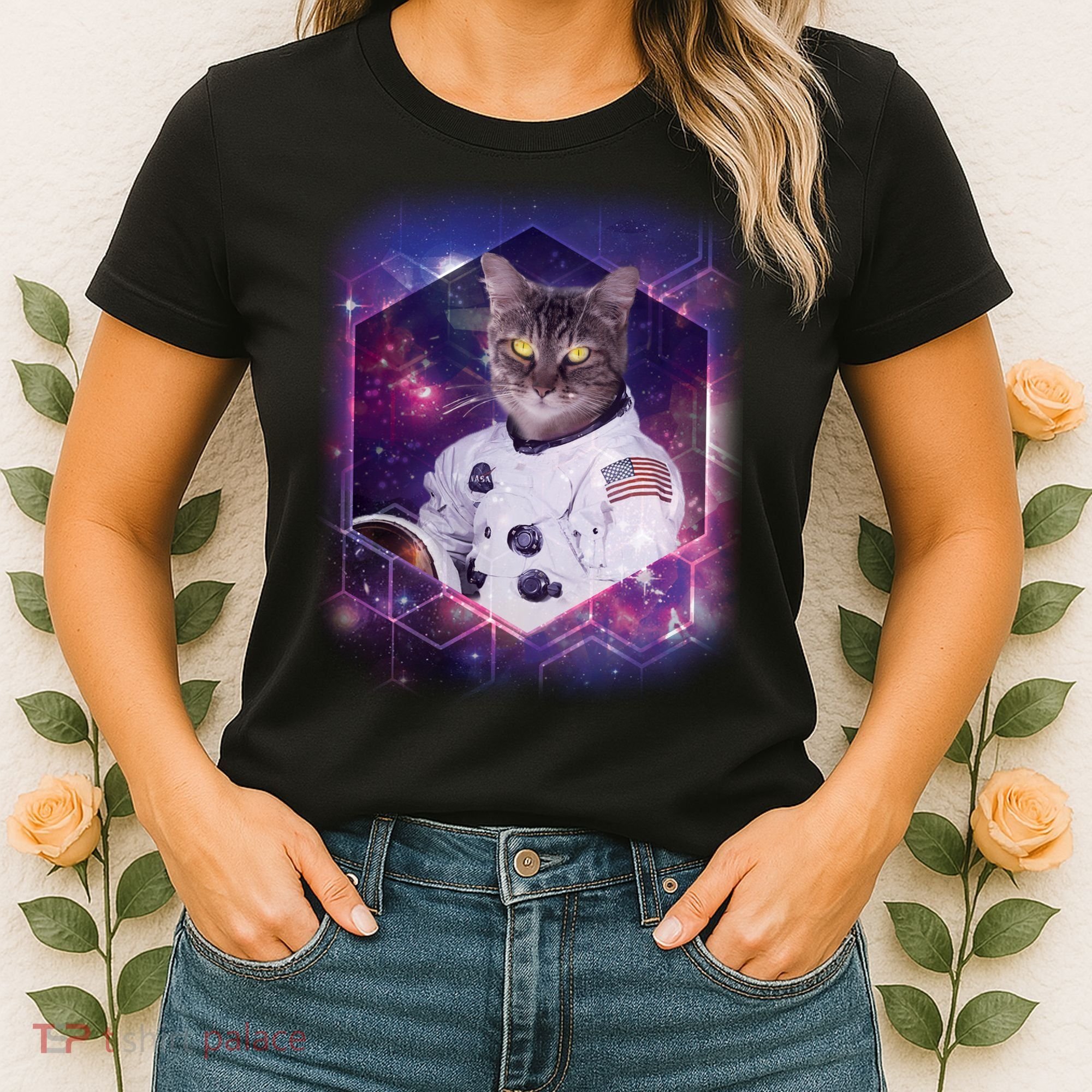 Astronaut Space Cat1 Women's T-Shirt