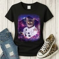Astronaut Space Cat1 Women's T-Shirt thumb 3