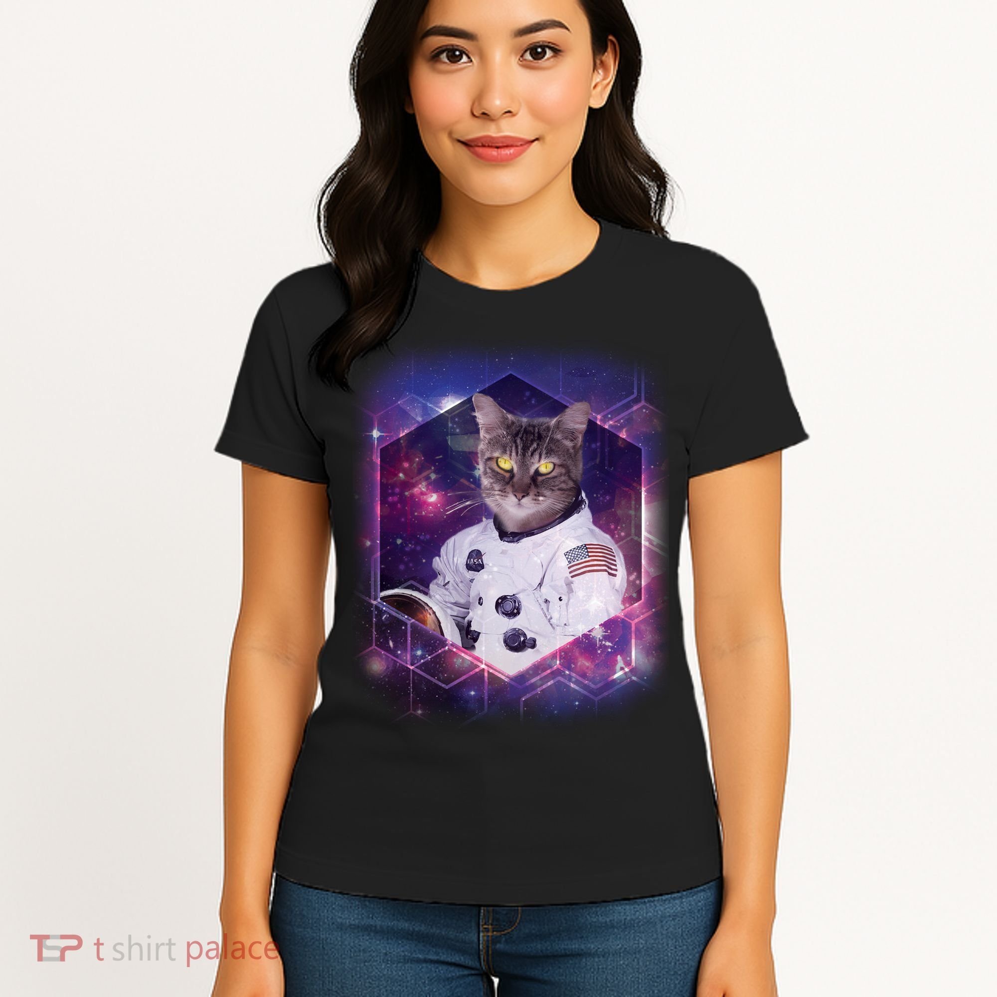 Astronaut Space Cat1 Women's T-Shirt