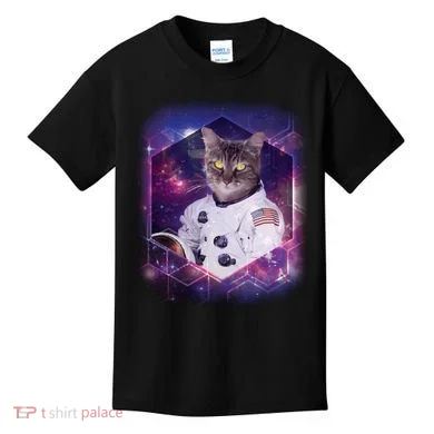 Astronaut Space Cat1 Kids T-Shirt