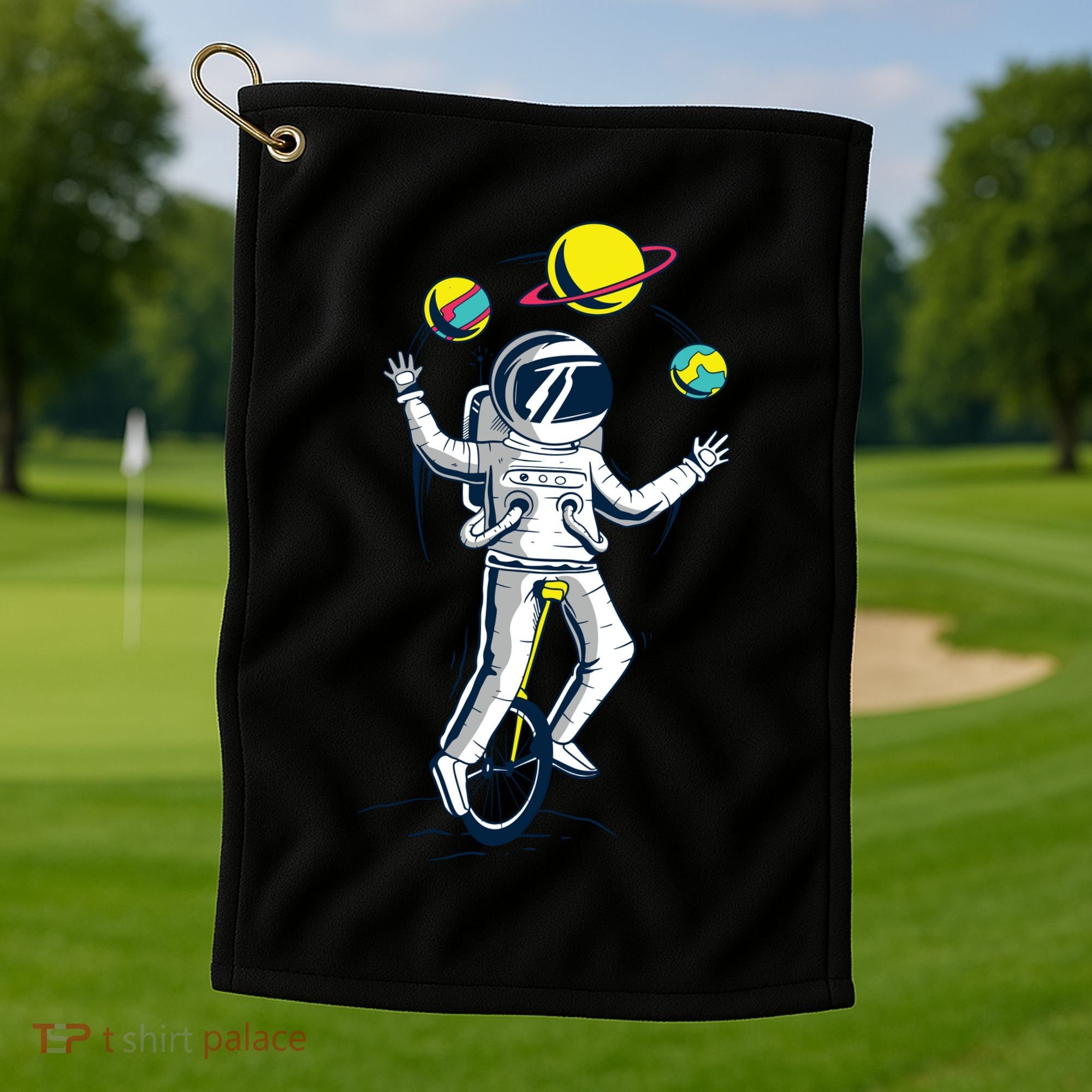 Astronaut Space Juggler Golf Towel