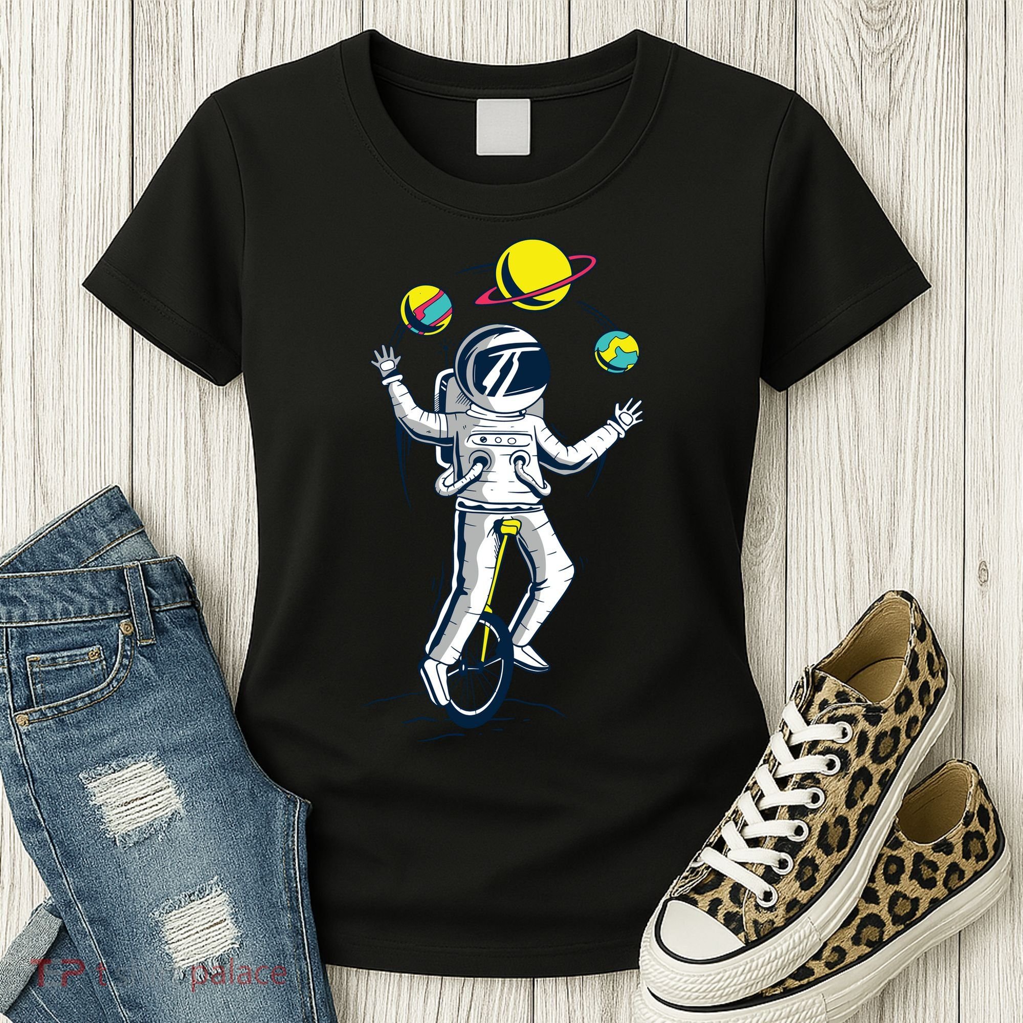 Astronaut Space Juggler Women's T-Shirt
