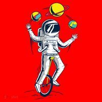 Astronaut Space Juggler Santa Hat thumb 1