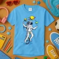 Astronaut Space Juggler Kids T-Shirt thumb 3