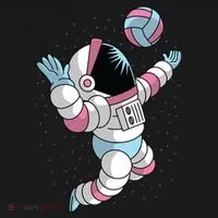 Astronaut Space Volleyball Bucket Hat thumb 4