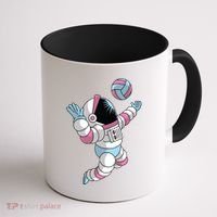 Astronaut Space Volleyball Coffee Mug thumb 1