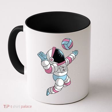 Astronaut Space Volleyball Coffee Mug