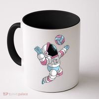 Astronaut Space Volleyball Coffee Mug thumb 0