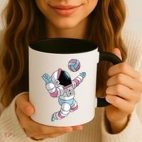 Astronaut Space Volleyball Coffee Mug thumb 3