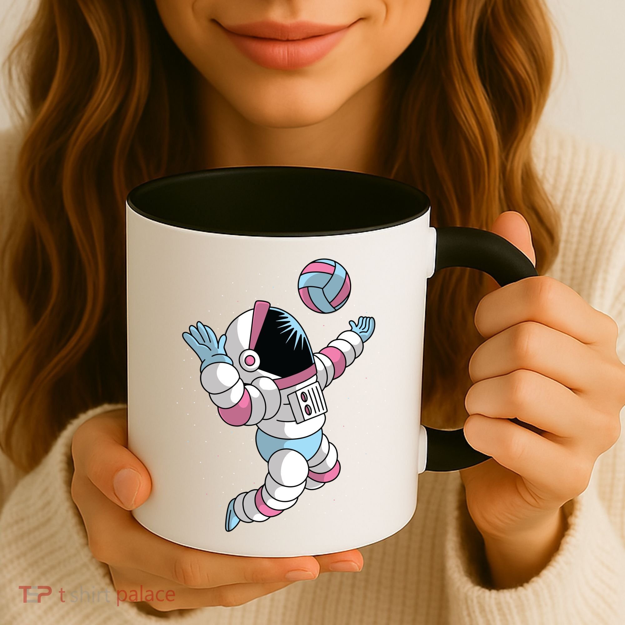 Astronaut Space Volleyball Coffee Mug