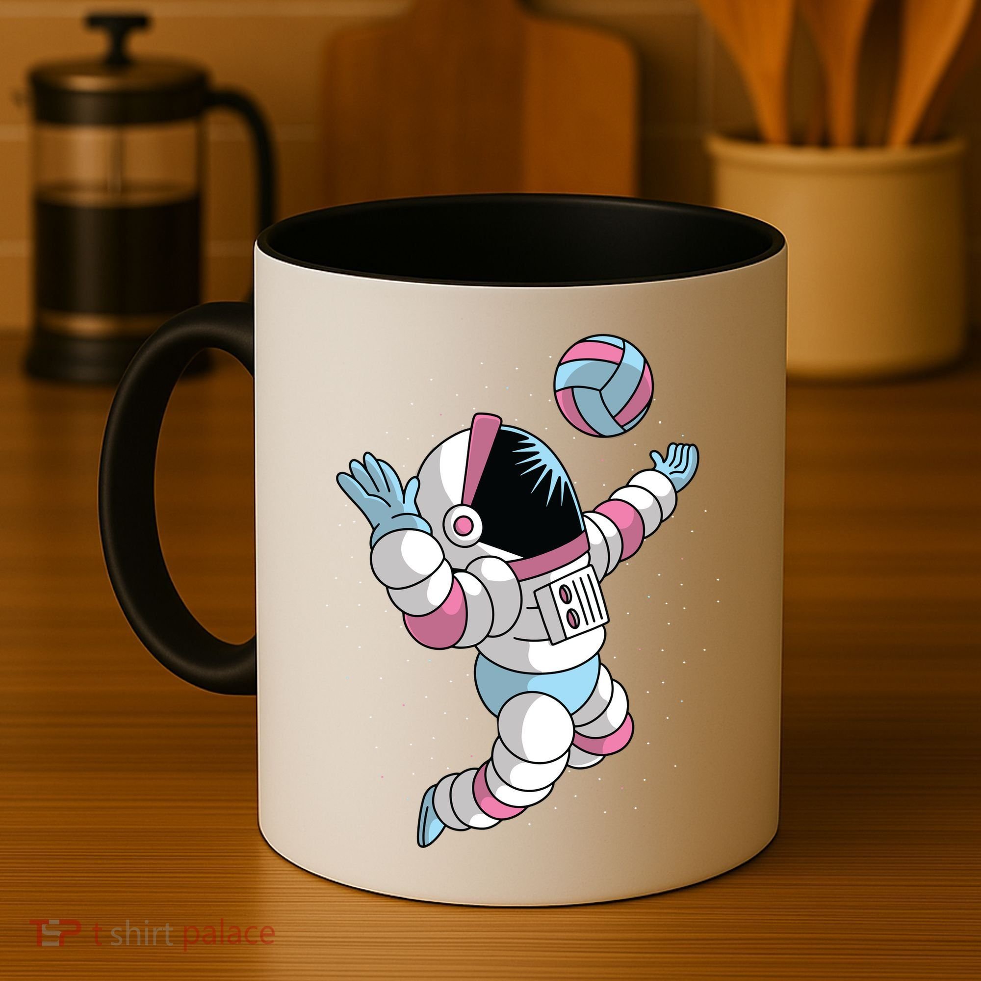 Astronaut Space Volleyball Coffee Mug