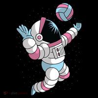 Astronaut Space Volleyball Women's Hoodie thumb 2