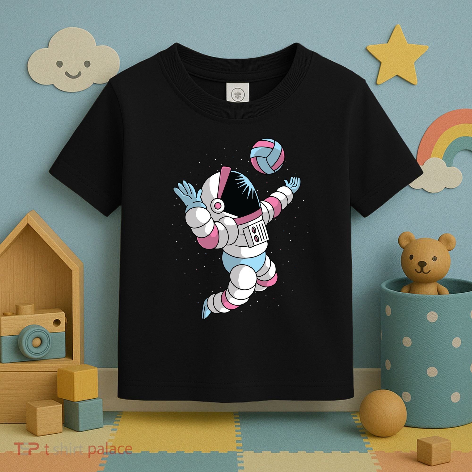 Astronaut Space Volleyball Toddler T-Shirt