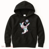 Astronaut Space Volleyball Kids Hoodie thumb 0