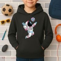 Astronaut Space Volleyball Kids Hoodie thumb 2