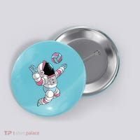 Astronaut Space Volleyball Button thumb 0