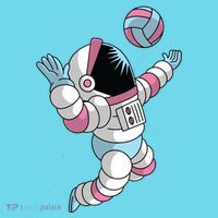 Astronaut Space Volleyball Kids Long Sleeve Shirt thumb 2