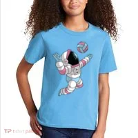 Astronaut Space Volleyball Kids T-Shirt thumb 2