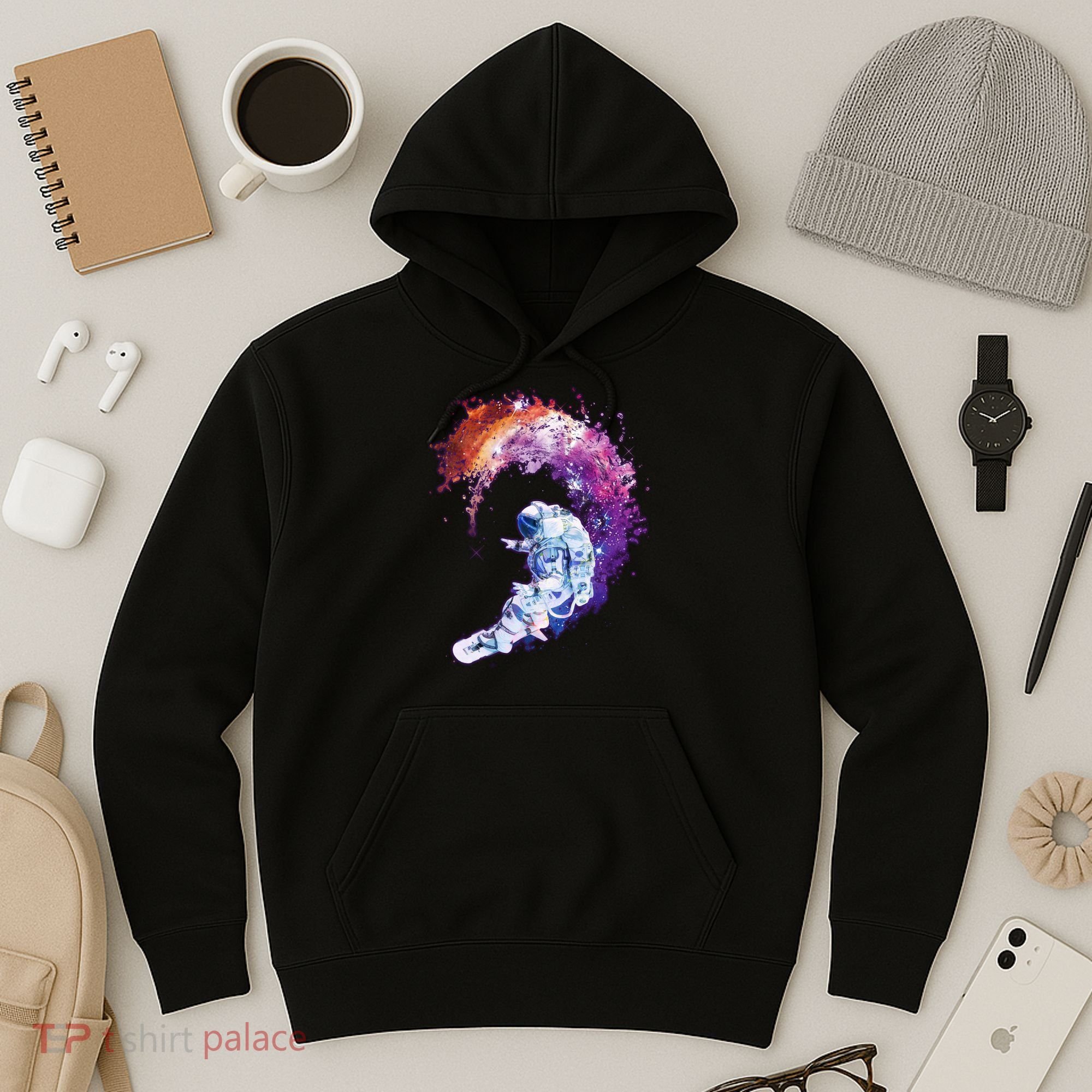 Astronaut Surfing Hoodie