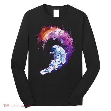 Astronaut Surfing Long Sleeve Shirt