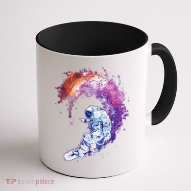 Astronaut Surfing Coffee Mug back