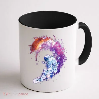 Astronaut Surfing Coffee Mug back