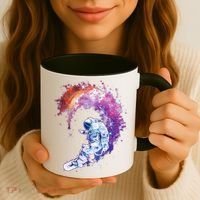 Astronaut Surfing Coffee Mug thumb 3