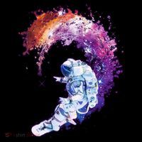 Astronaut Surfing Women's Hoodie thumb 2