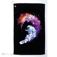 Astronaut Surfing Golf Towel thumb 0