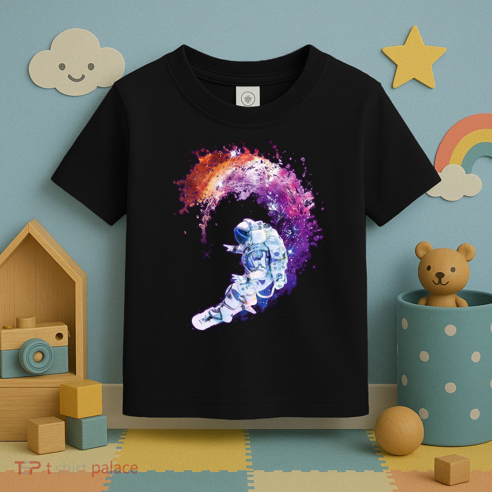Astronaut Surfing Toddler T-Shirt