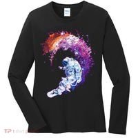 Astronaut Surfing Women's Long Sleeve Shirt thumb 0