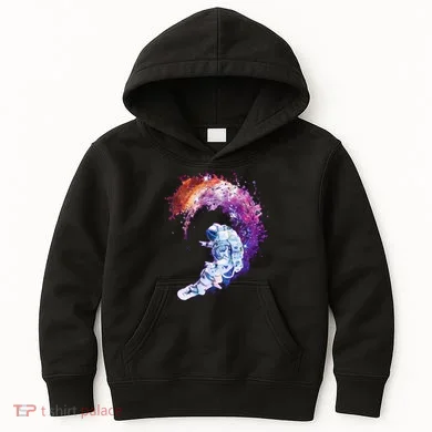 Astronaut Surfing Kids Hoodie