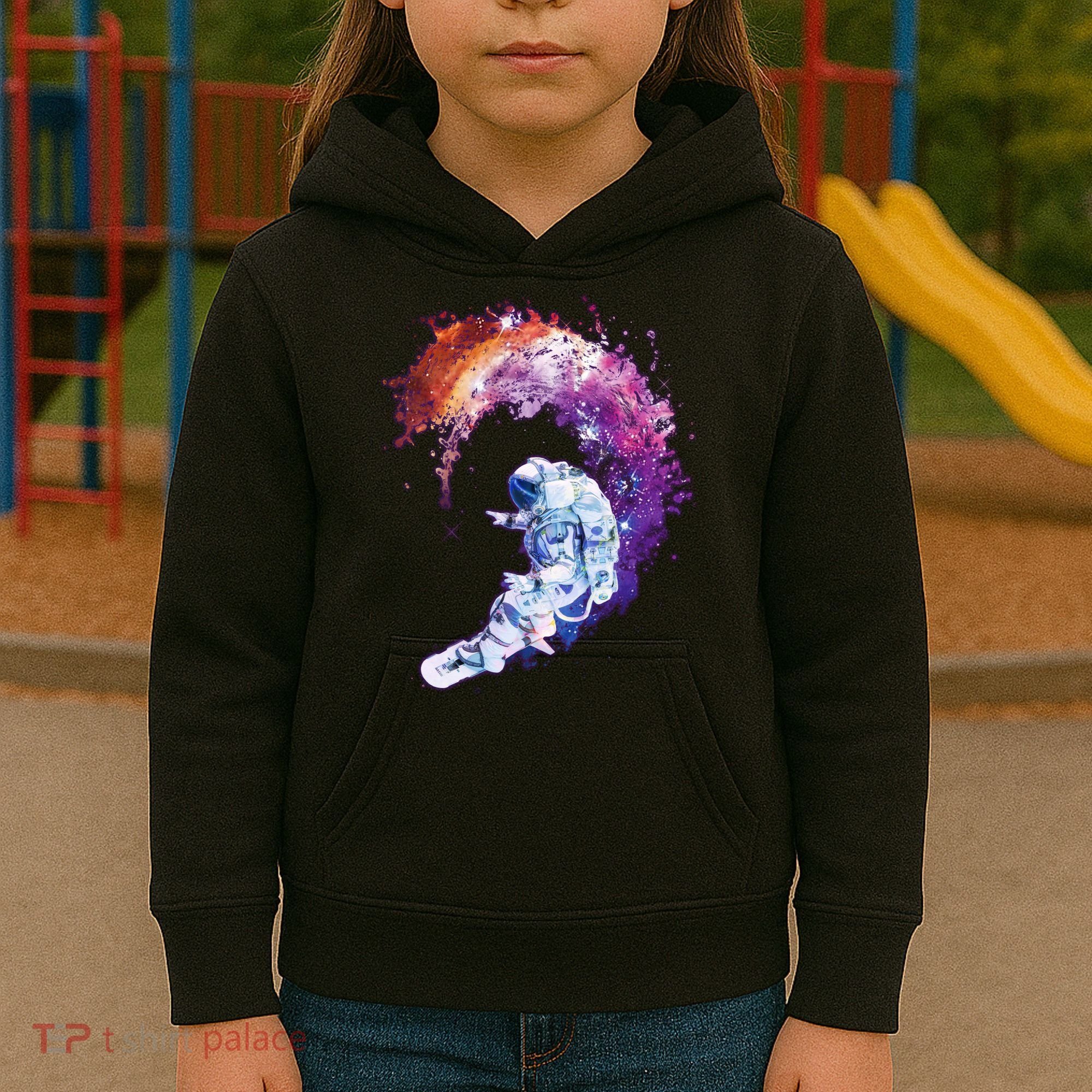Astronaut Surfing Kids Hoodie