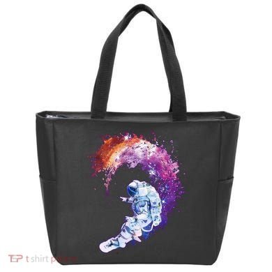 Astronaut Surfing Tote Bag