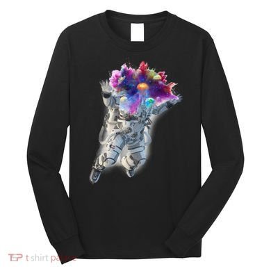 Astronaut Universe Planet Explosion Long Sleeve Shirt