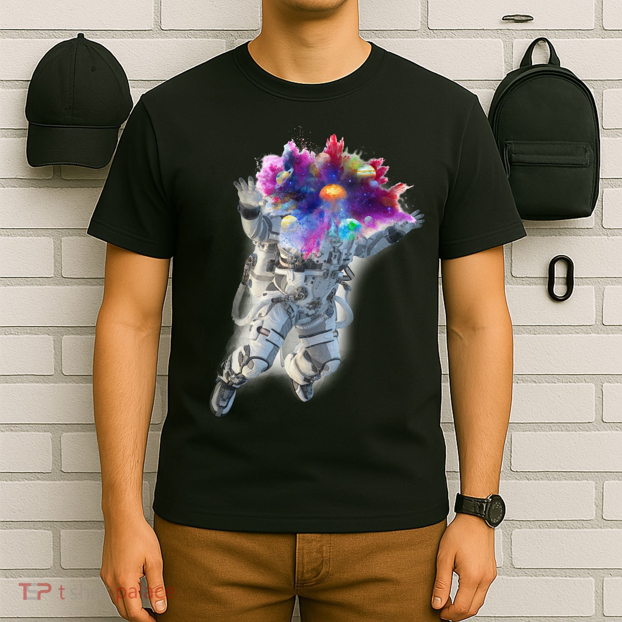Astronaut Universe Planet Explosion T-Shirt