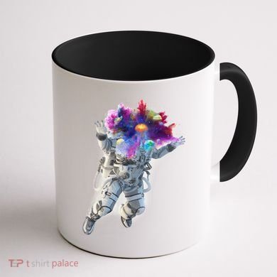 Astronaut Universe Planet Explosion Coffee Mug back