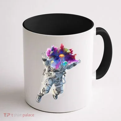 Astronaut Universe Planet Explosion Coffee Mug back