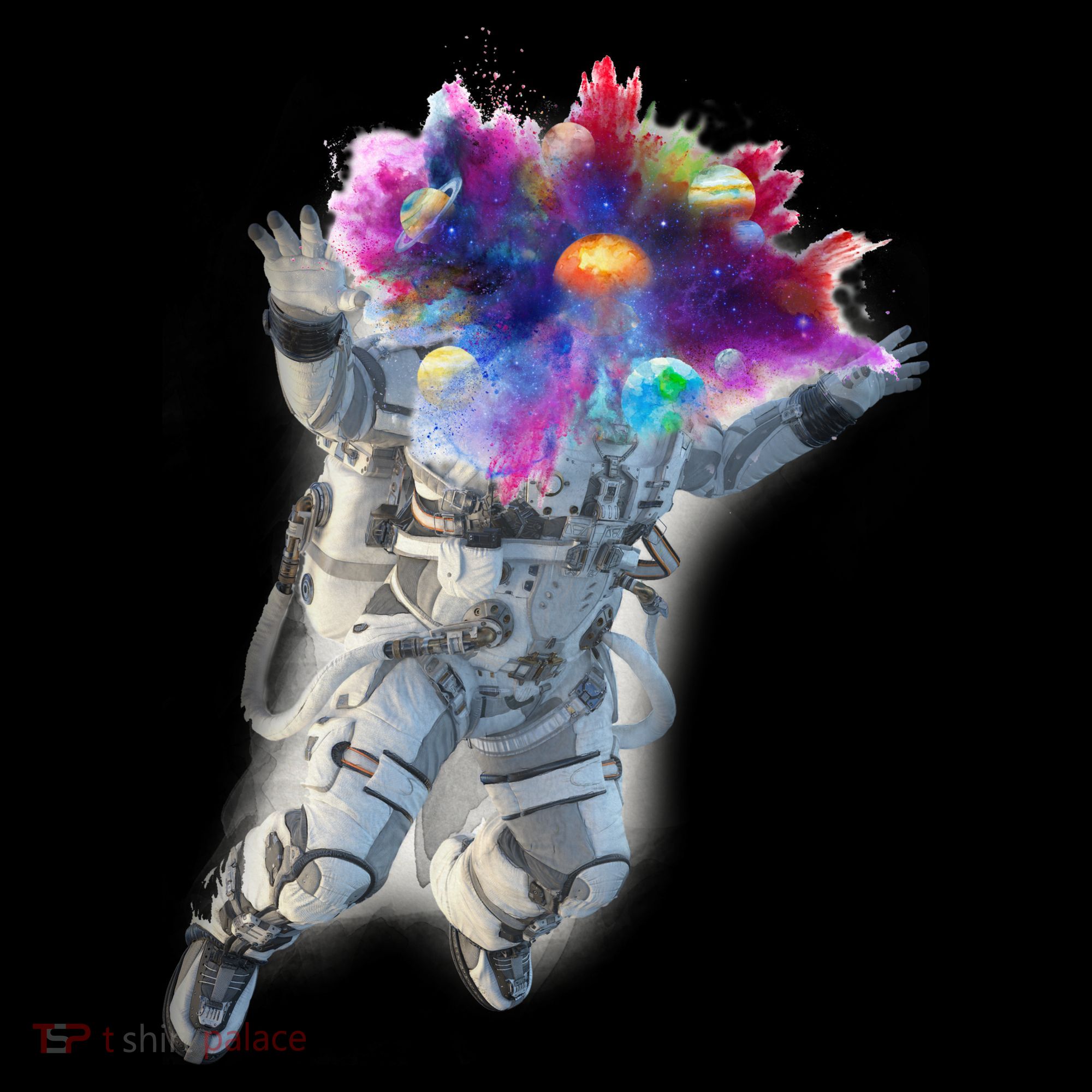 Astronaut Universe Planet Explosion Mousepad