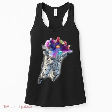 Astronaut Universe Planet Explosion Women's Tank Top
