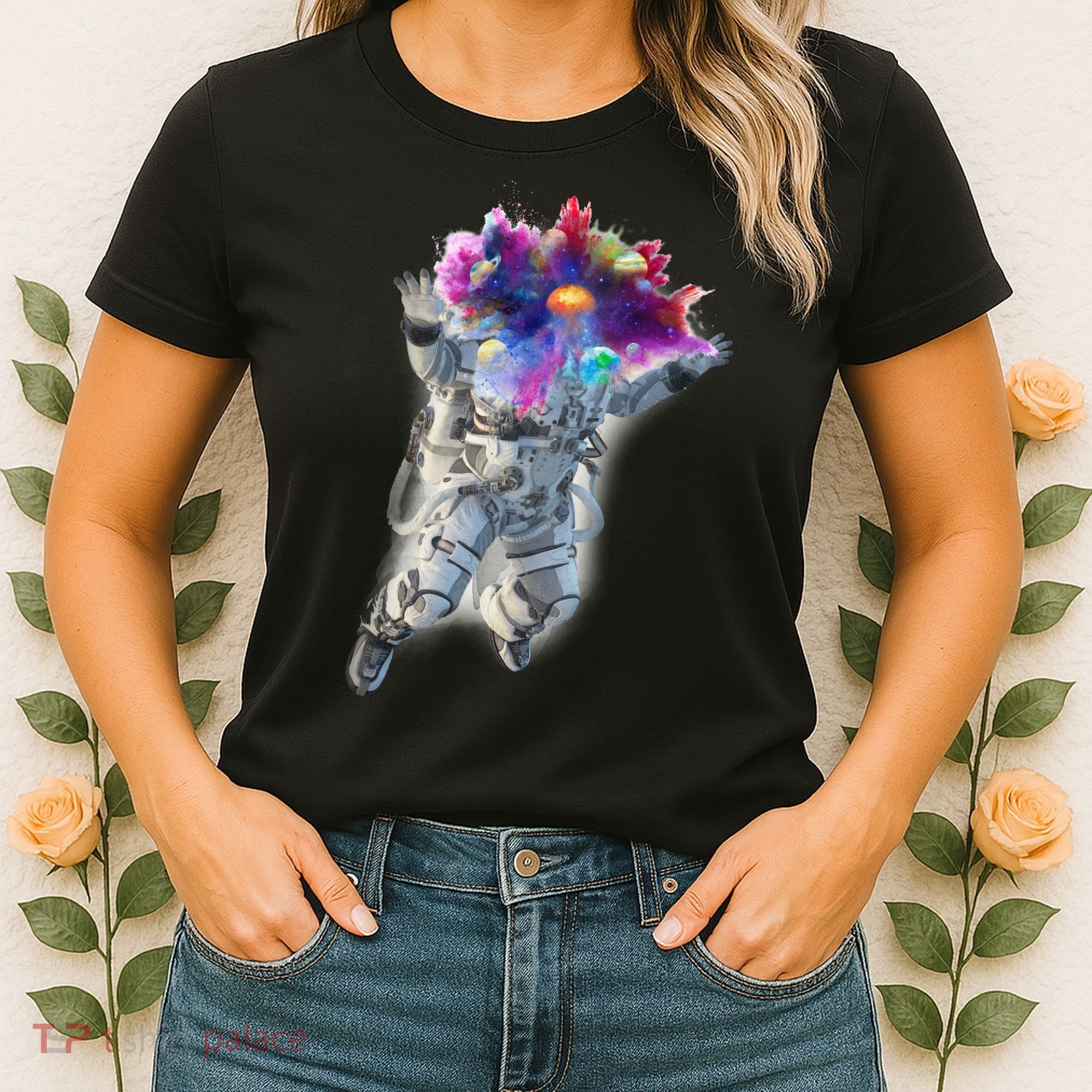 Astronaut Universe Planet Explosion Women's T-Shirt
