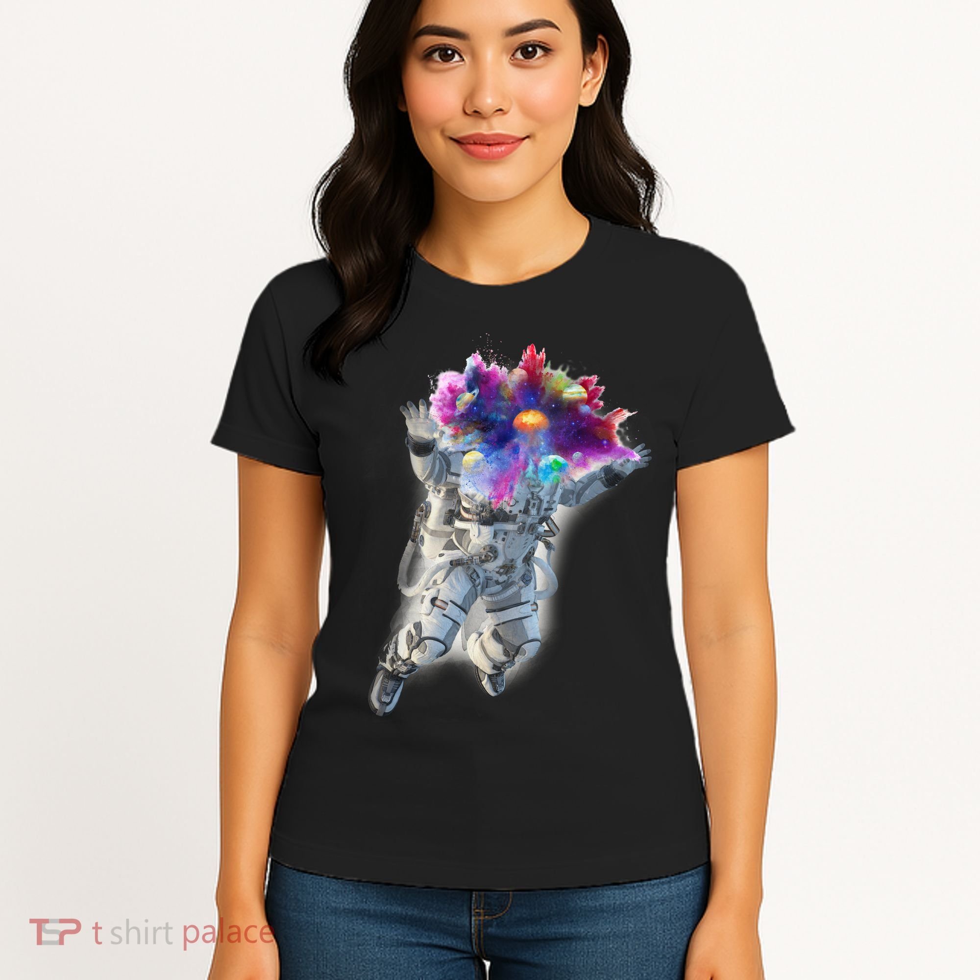Astronaut Universe Planet Explosion Women's T-Shirt