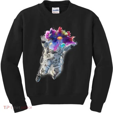 Astronaut Universe Planet Explosion Kids Sweatshirt